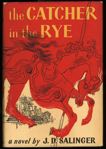 Book cover for The Catcher in the Rye, a novel by J.D. Salinger